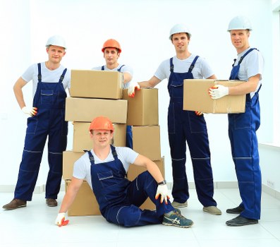 Careful loading process by a Newington man and van service