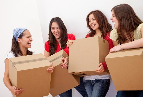 Careful loading of business furniture for a local Newington move