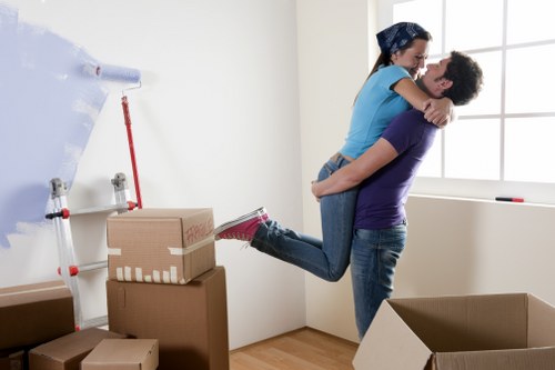 Removals team loading furniture for a Newington house move
