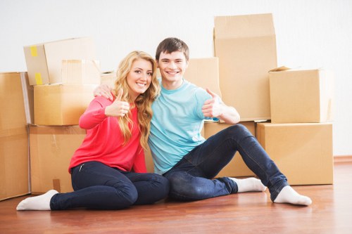 Careful handling of office equipment during a move