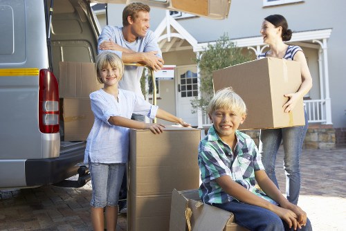 Commercial man with van removal service for small businesses in Newington