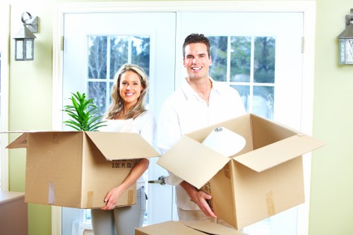 Small local removals team handling items for a Newington customer