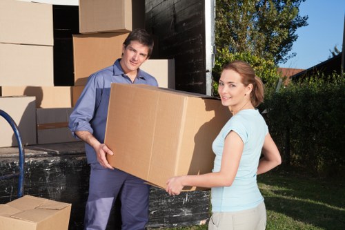 Removal van service helping with bulky item collection in Newington
