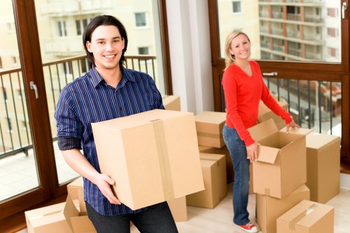 Local movers handling office furniture in Newington